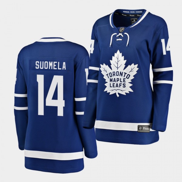 Antti Suomela Maple Leafs #14 2021 Home Women Jers...