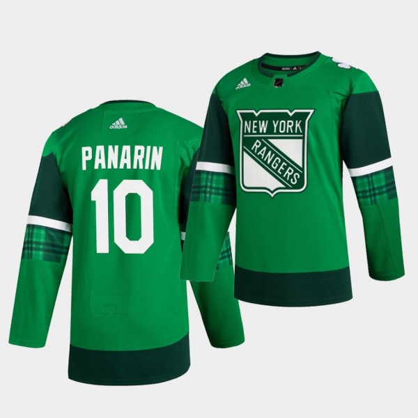 Artemi Panarin Rangers 2020 St. Patrick's Day Gree...