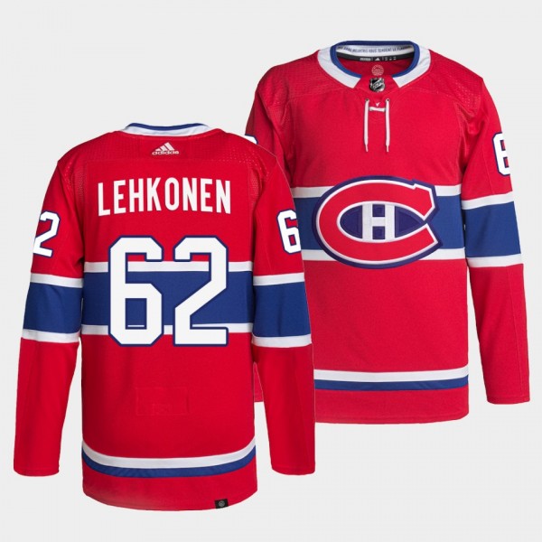 Artturi Lehkonen Canadiens Home Red Jersey #62 Pri...