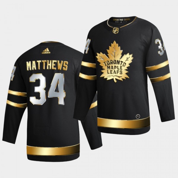 Toronto Maple Leafs Auston Matthews 2020-21 Golden Edition Limited Authentic Black Jersey