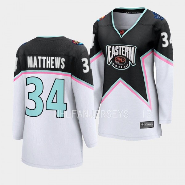 Toronto Maple Leafs Auston Matthews 2023 NHL All-Star Eastern Conference Women Black Jersey Breakaway Player