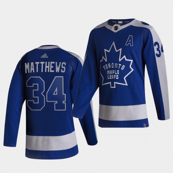 Toronto Maple Leafs 2021 Reverse Retro Auston Matt...