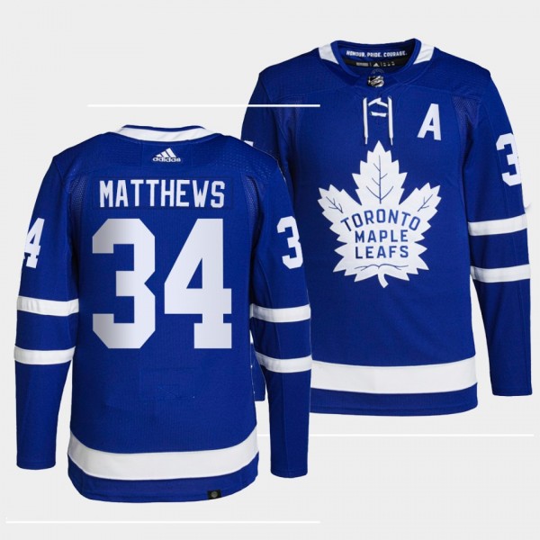 Auston Matthews #34 Maple Leafs Home Blue Jersey 2...