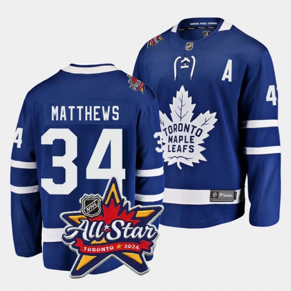 2024 NHL All-Star Patch Auston Matthews Jersey Tor...