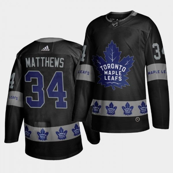 Auston Matthews Maple Leafs #34 Logo sleeve Breakaway Jersey