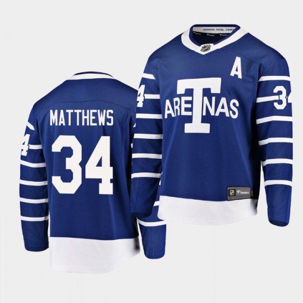 Auston Matthews Toronto Arenas #34 Breakaway Playe...