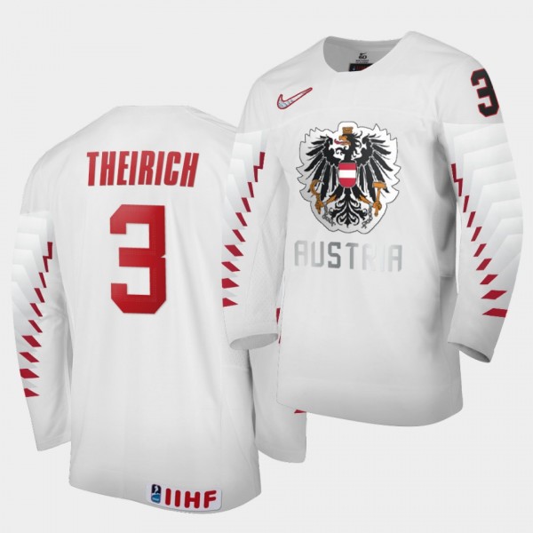 Maximilian Theirich Austria 2021 IIHF World Junior Championship Jersey Home White