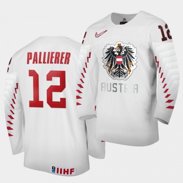 Timo Pallierer Austria 2021 IIHF World Junior Championship Jersey Home White