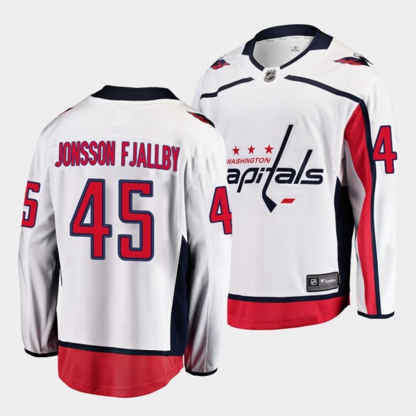Axel Jonsson-Fjallby Washington Capitals 2021-22 Away White Player Jersey Men