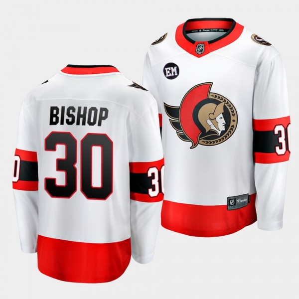 Ben Bishop Ottawa Senators 2022 Away White Jersey ...
