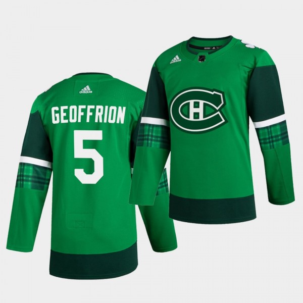 Bernie Geoffrion Canadiens 2020 St. Patrick's Day ...