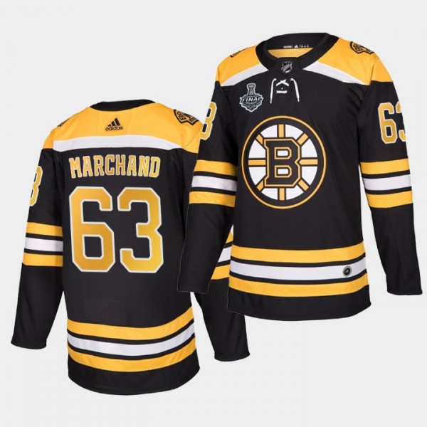 Brad Marchand #63 Home Bruins 2019 Stanley Cup Final Jersey Men's