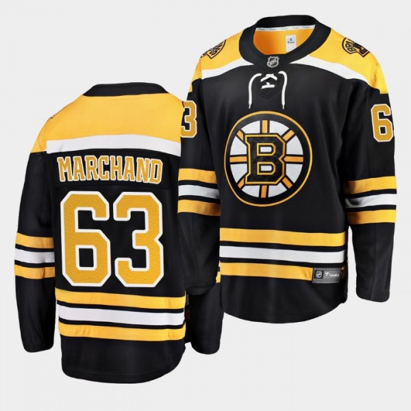 Bruins Brad Marchand #63 Breakaway Home Jersey Men...