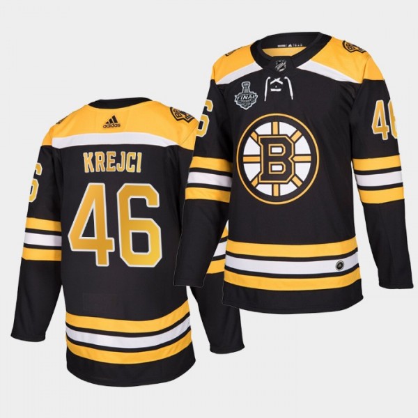 David Krejci #46 Home Bruins 2019 Stanley Cup Final Jersey Men's