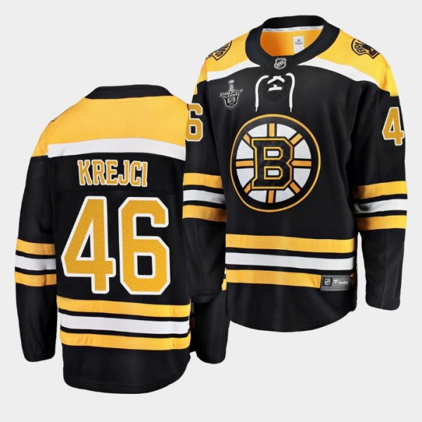 David Krejci #46 Breakaway Bruins 2019 Stanley Cup Playoffs Jersey Men's