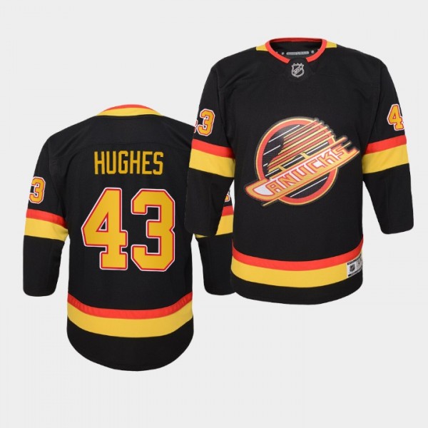 Youth Jersey Quinn Hughes #43 Vancouver Canucks Flying Skate Throwback Canucks