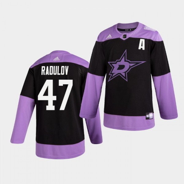 Alexander Radulov #47 Stars Hockey Fights Cancer Practice Jersey Men's