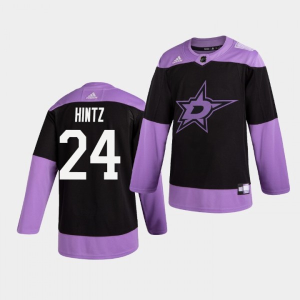 Roope Hintz #24 Stars Hockey Fights Cancer Practic...