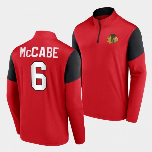 Chicago Blackhawks Jake McCabe Lightweight Jacket Red Quarter-Zip