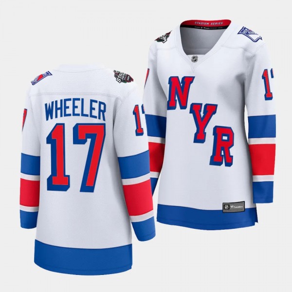 New York Rangers Blake Wheeler 2024 NHL Stadium Series Breakaway Player Women White Jersey