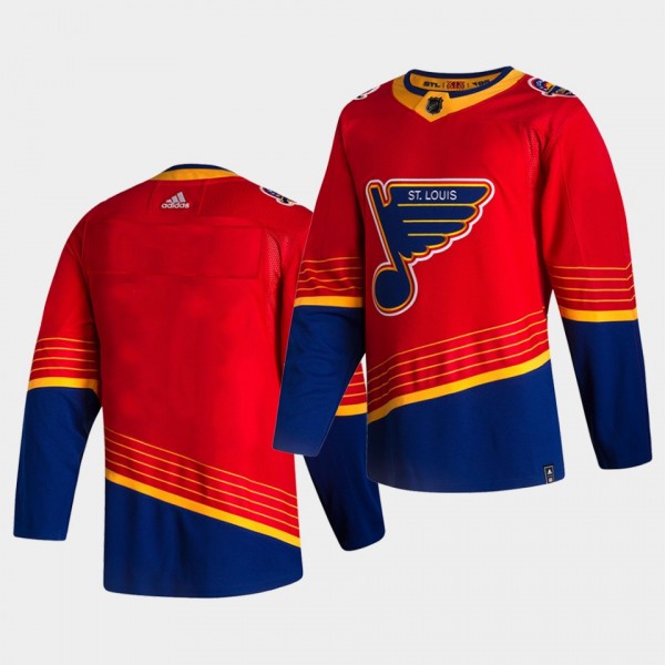 St. Louis Blues 2021 Reverse Retro Blank Red Special Edition Authentic Jersey