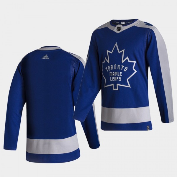 Toronto Maple Leafs 2021 Reverse Retro Blank Blue Special Edition Authentic Jersey