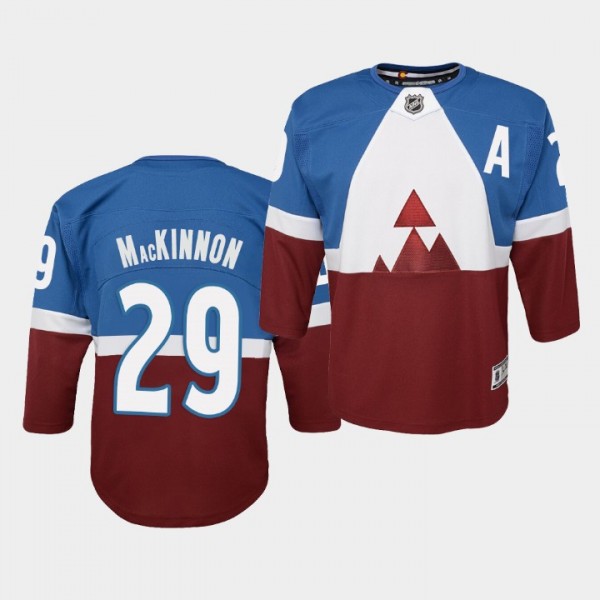Youth Jersey Nathan MacKinnon #29 Colorado Avalanche Premier Player 2020 Stadium Series Avalanche