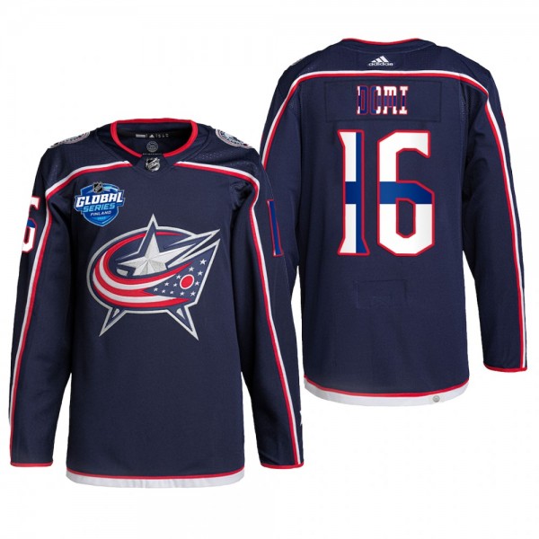 Blue Jackets Max Domi 2022 NHL Global Series Navy Jersey
