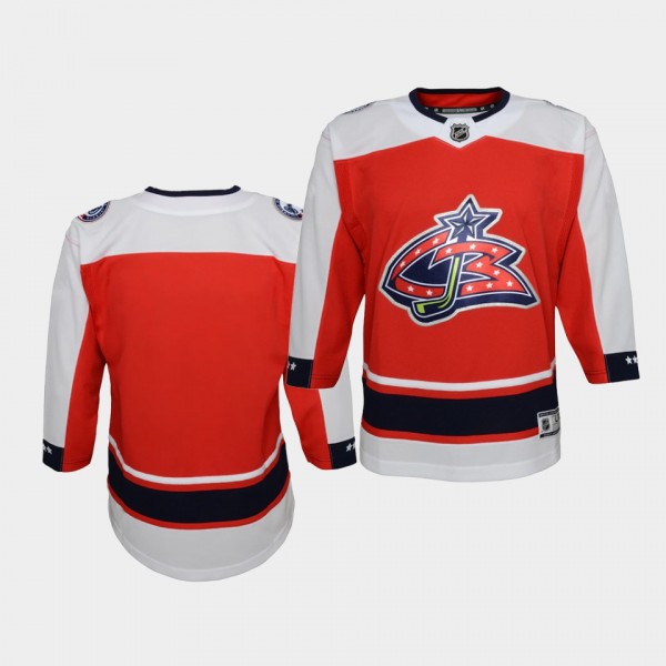 Columbus Blue Jackets 2021 Reverse Retro Red Special Edition Youth Jersey