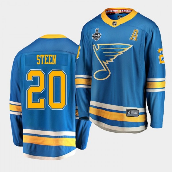 Alexander Steen #20 Blues Stanley Cup Final 2019 Alternate Men's Jersey