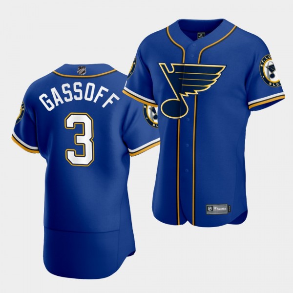 Bob Gassoff St. Louis Blues 2020 NHL X MLB Crossov...