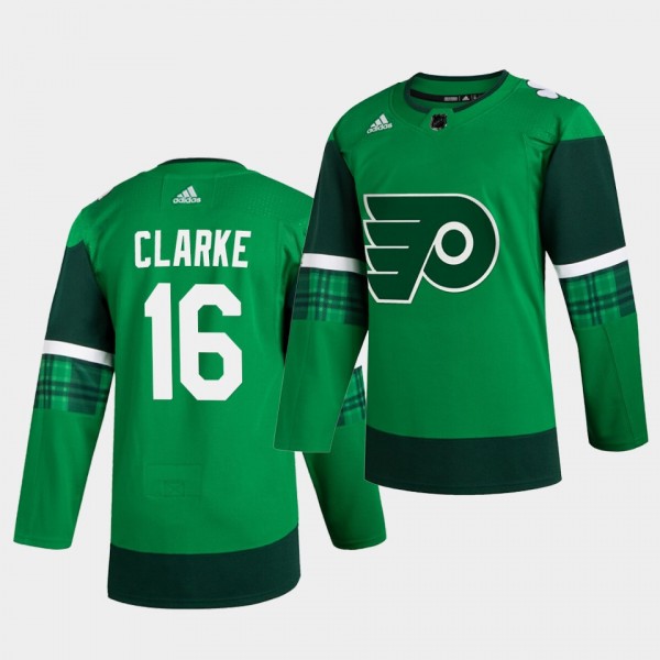 Bobby Clarke Flyers 2020 St. Patrick's Day Green Authentic Player Jersey