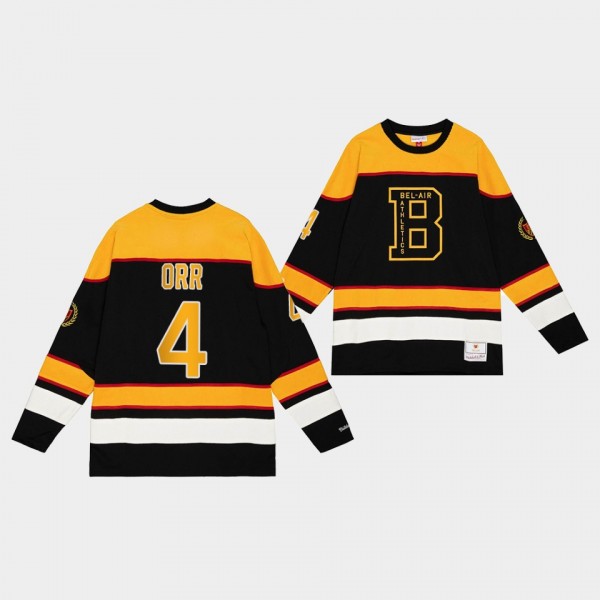 Boston Bruins NHL X Bel-Air Bobby Orr Black #4 Hoc...