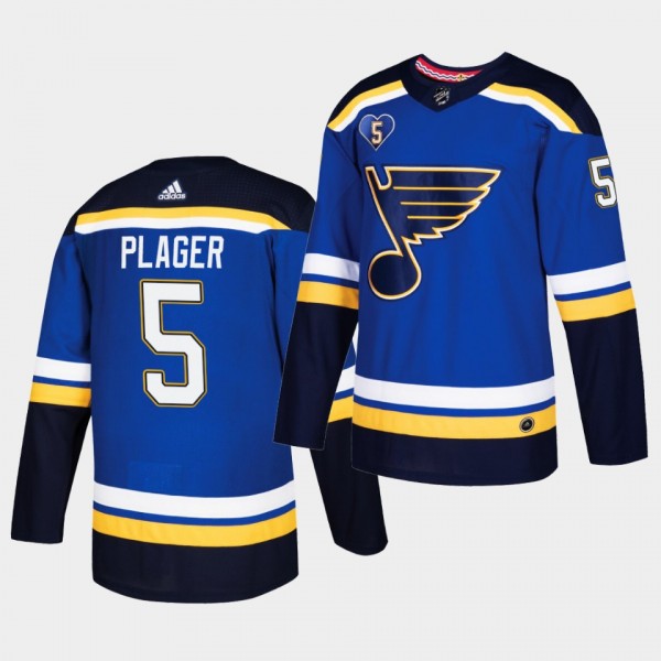 Bobby Plager St. Louis Blues Retired Number Blue Honor Legend Jersey