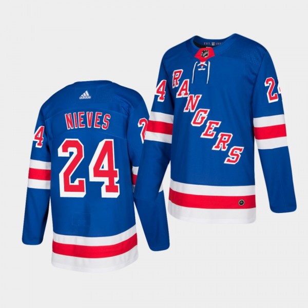 Boo Nieves #24 Rangers Authentic Home Men's Jersey