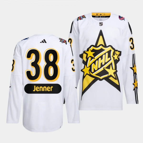 Columbus Blue Jackets drew house Boone Jenner #38 White Jersey 2024 NHL All-Star Game