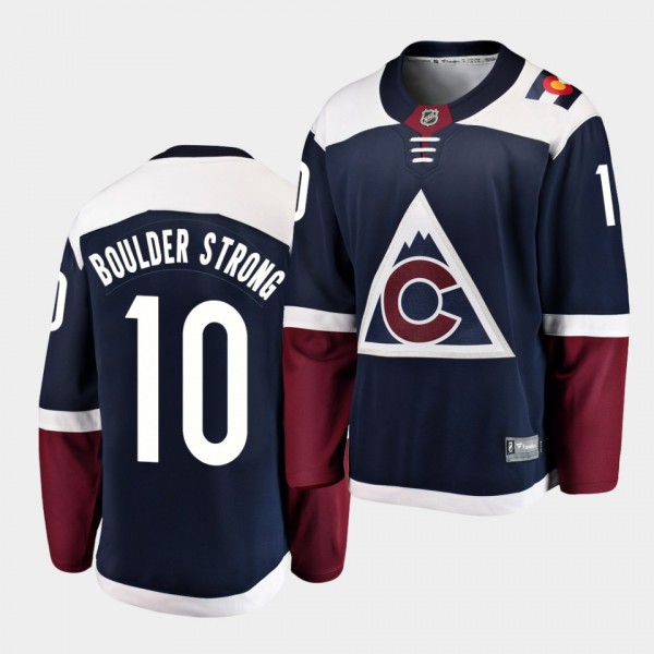 Boulder Strong Avalanche Honor Victims Navy Special Jersey