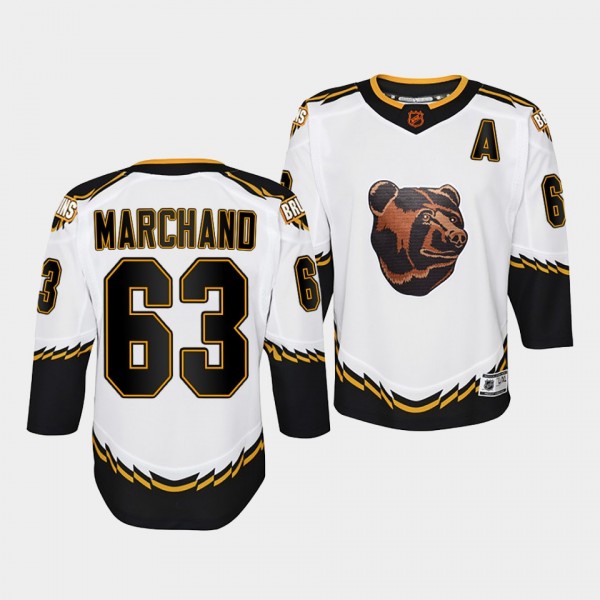Youth Brad Marchand Bruins White Special Edition 2...