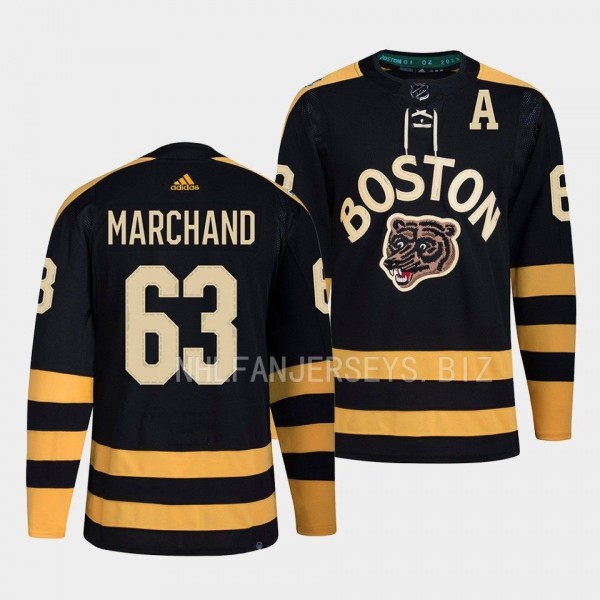 2023 Winter Classic Boston Bruins Brad Marchand #63 Black Primegreen Jersey