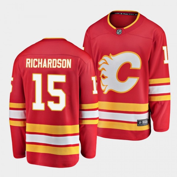 Brad Richardson Calgary Flames 2021-22 Home Red Pl...