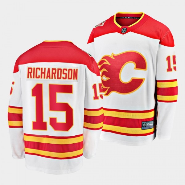 Brad Richardson Calgary Flames 2021-22 Away White ...