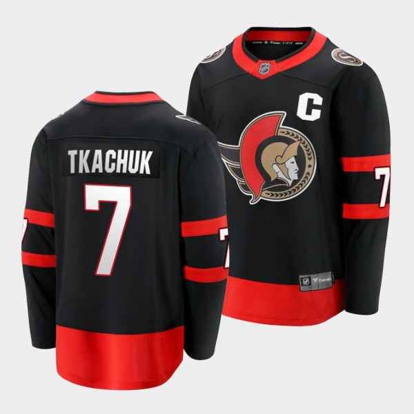 Brady Tkachuk Ottawa Senators Home Black 2021 Capt...