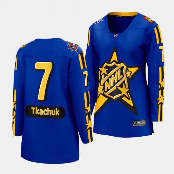 Ottawa Senators Brady Tkachuk 2024 NHL All-Star Game Breakaway Women Blue Jersey