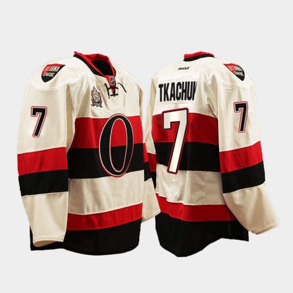 Brady Tkachuk Ottawa Senators Heritage Classic Whi...