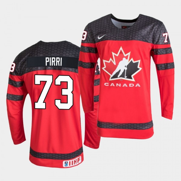 Canada Team Brandon Pirri 2021 IIHF World Championship Red Away Jersey