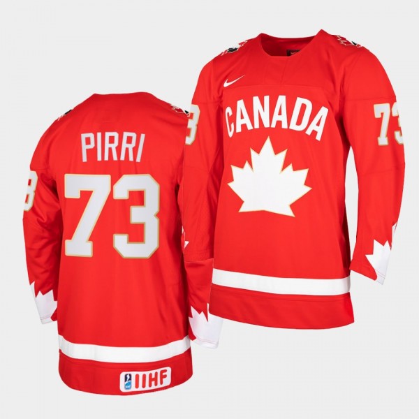 Canada Team Brandon Pirri 2021 IIHF World Championship Red Heritage Jersey