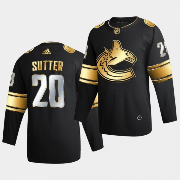 Vancouver Canucks Brandon Sutter 2020-21 Golden Edition Limited Authentic Black Jersey