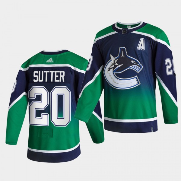 Vancouver Canucks 2021 Reverse Retro Brandon Sutter Green Special Edition Authentic Jersey