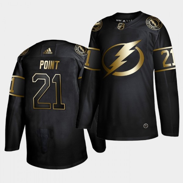 Brayden Point #21 Lightning Golden Edition Black Authentic Jersey