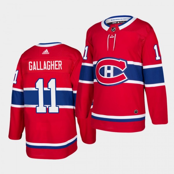 Brendan Gallagher #11 Canadiens Authentic Home Men...